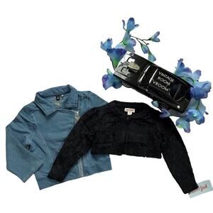 Guess Chambray Jacket and Cat & Jack Bolero New Bundle for Girls 12M